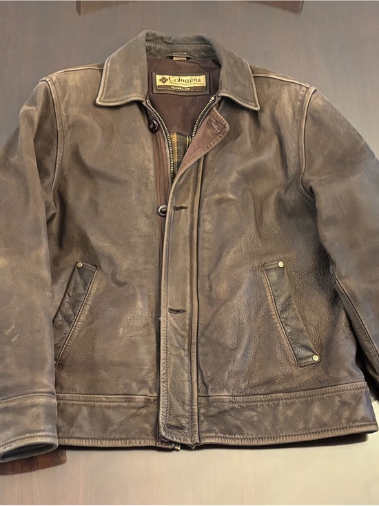 Columbia Other - Columbia Men's Dark Brown Leather Bomber Jacket